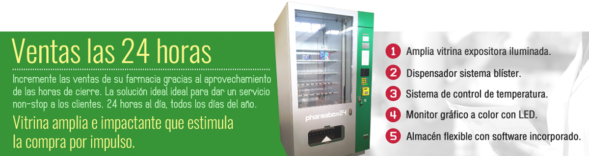 Máquinas de vending para farmacias en Zaragoza